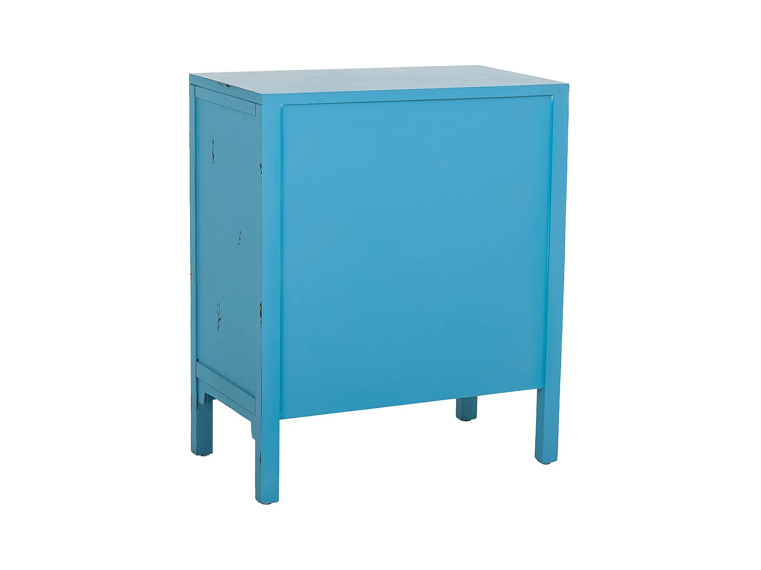 Recibidor de madera azul 66x36x78h cm