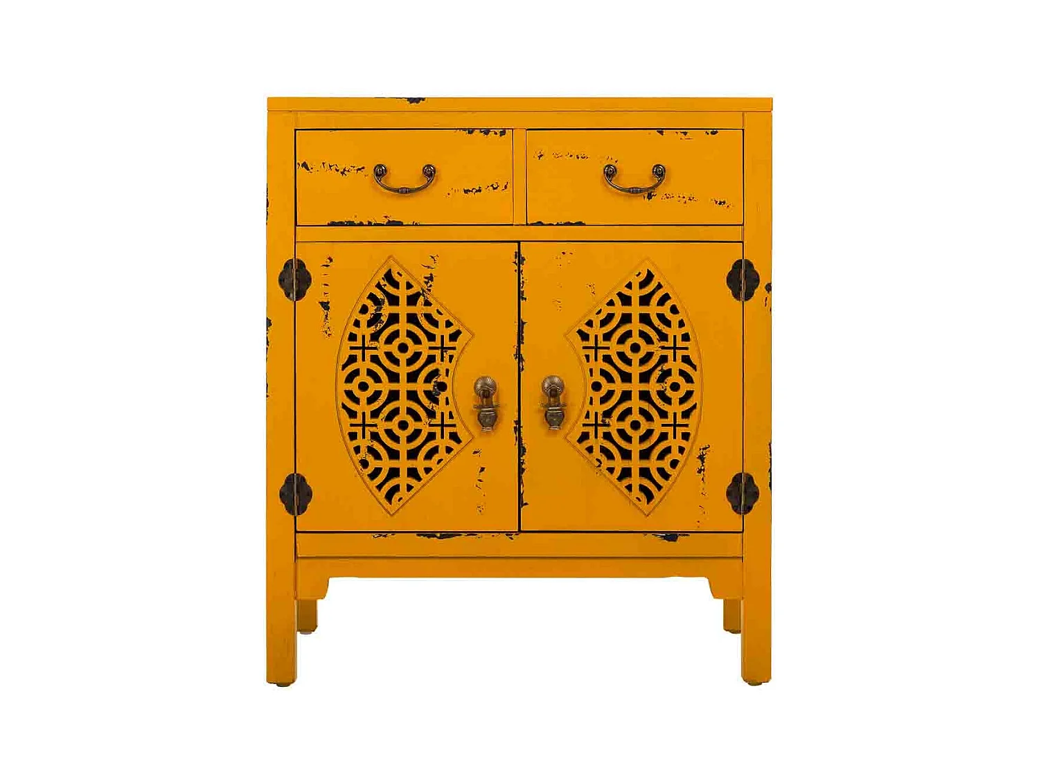 Table d'entrée en bois jaune 66x36x78h cm
