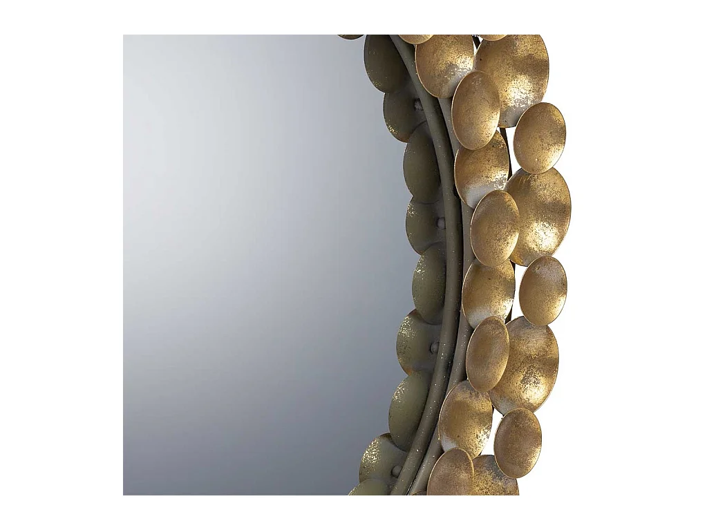 Espelho de parede em metal 59x59x04h cm