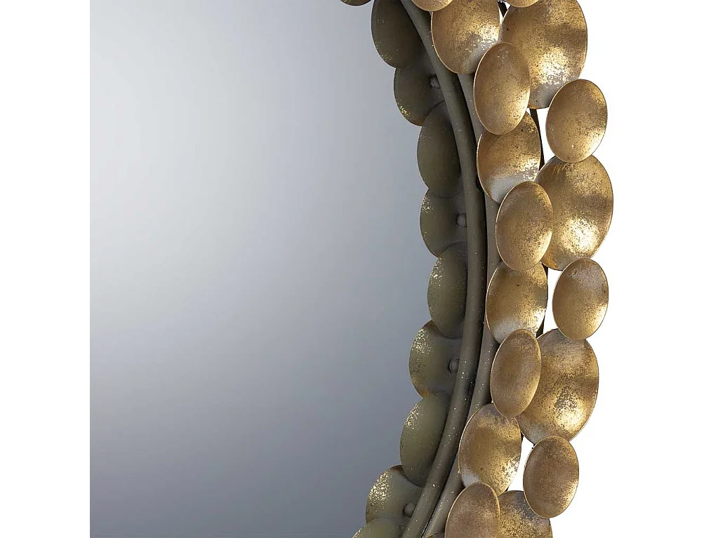 Espelho de parede em metal 59x59x04h cm