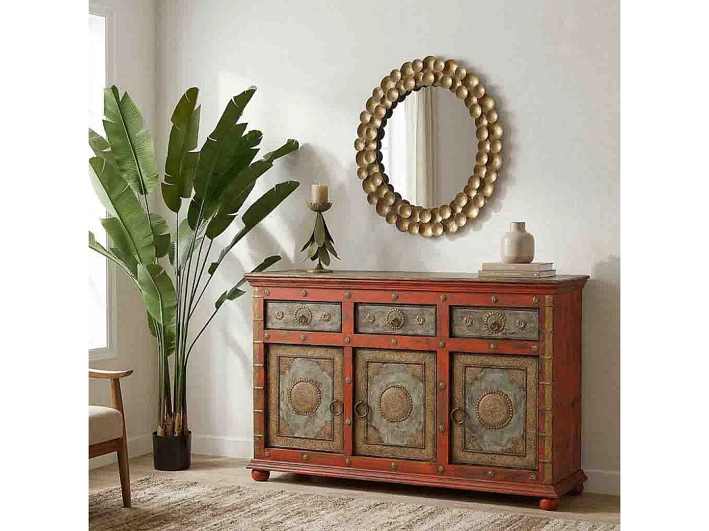 Metallwandspiegel 59x59x04h cm