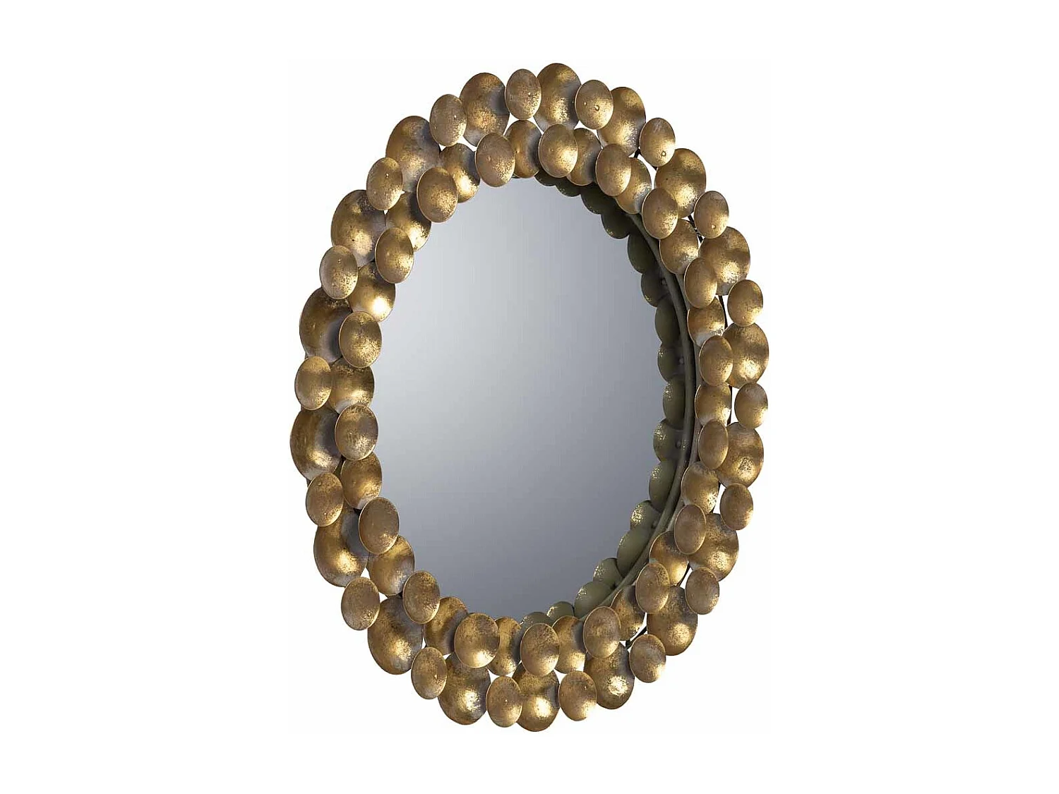 Metallwandspiegel 59x59x04h cm