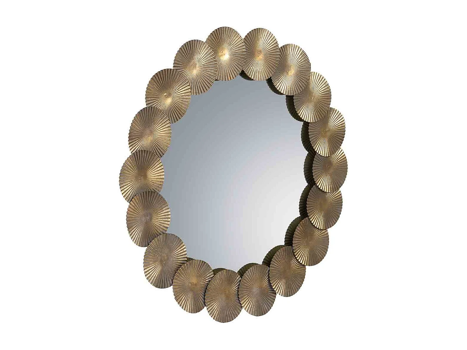 Miroir mural en métal 90x90x03h cm