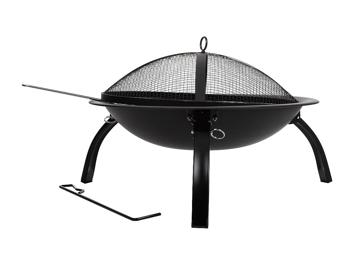 Barbecue da esterno in metallo con griglia nera D51x39h cm