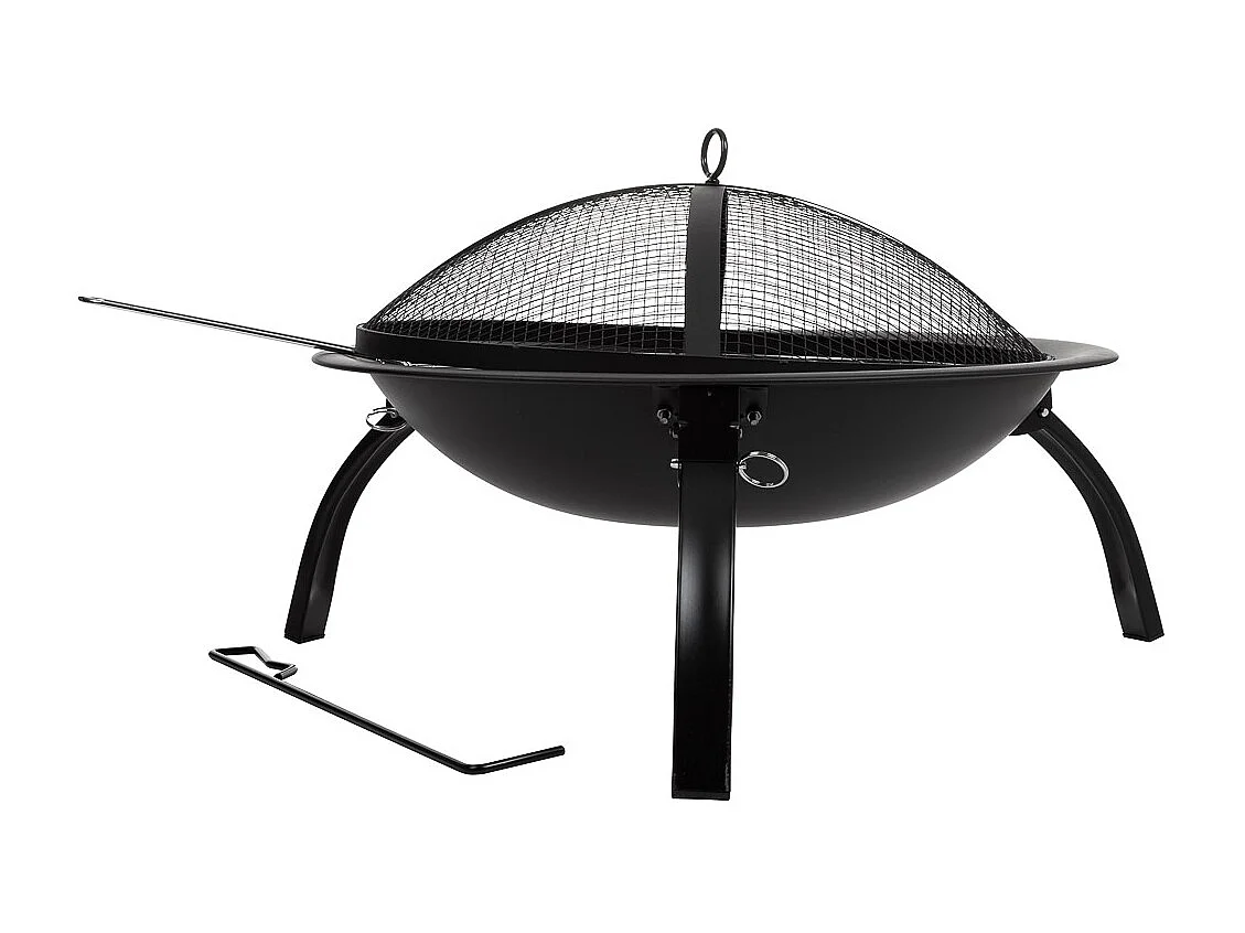 Barbecue da esterno in metallo con griglia nera D51x39h cm
