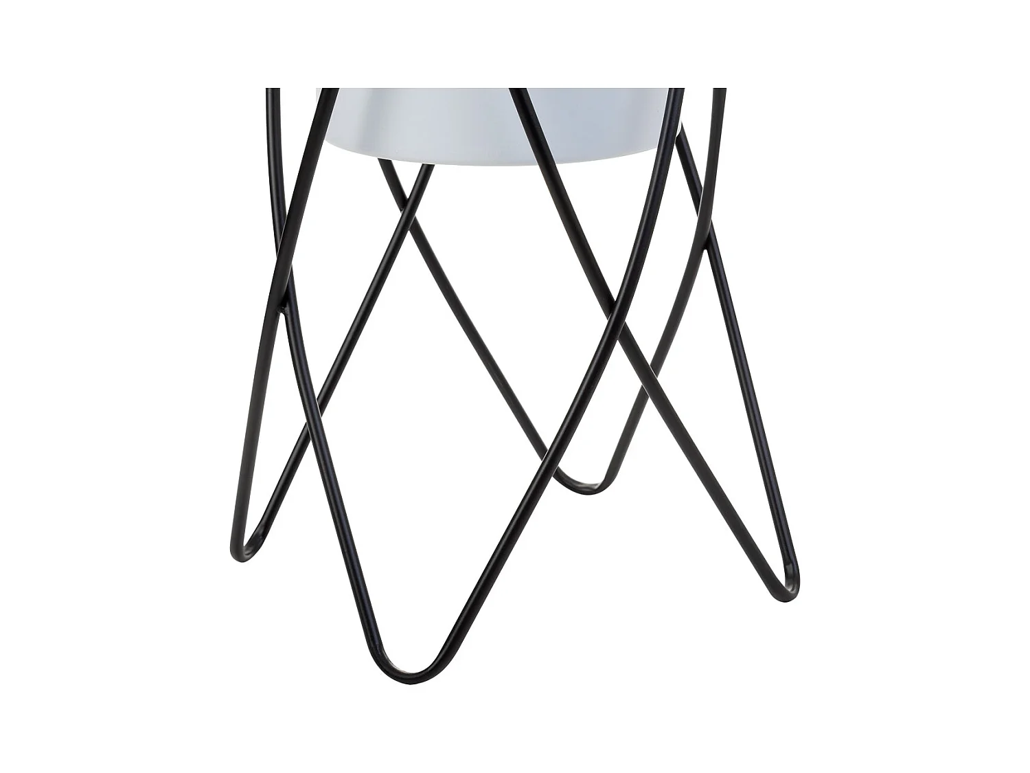 Vaso de flores com suporte metálico 26x26x45h cm