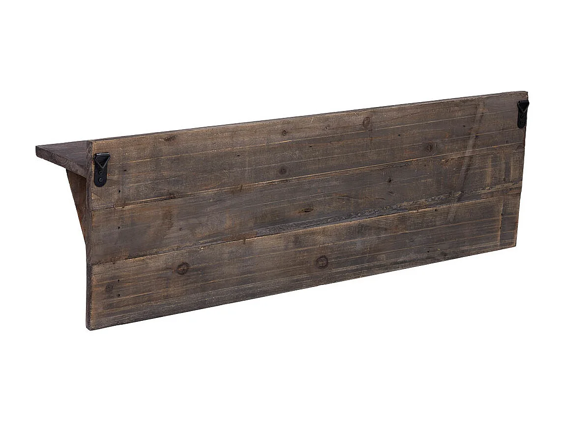 Cabide de parede em madeira e metal com 5 ganchos 87x17x29h cm