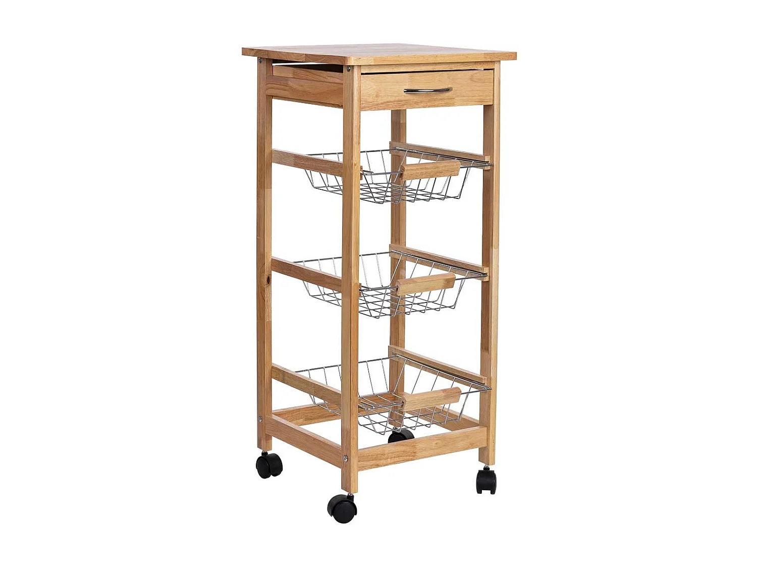 Chariot de cuisine en bois 37x37x81,5h cm