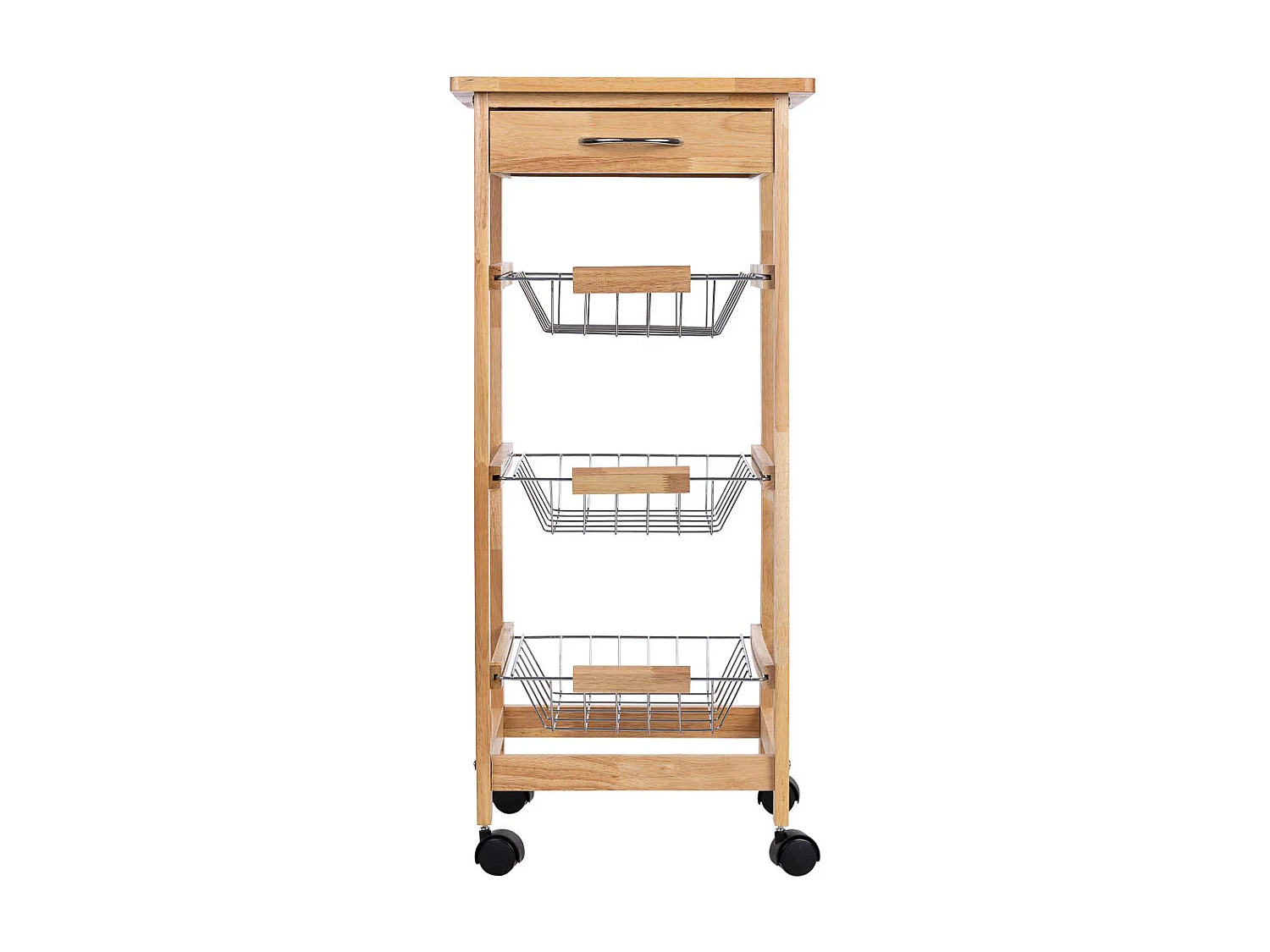 Chariot de cuisine en bois 37x37x81,5h cm