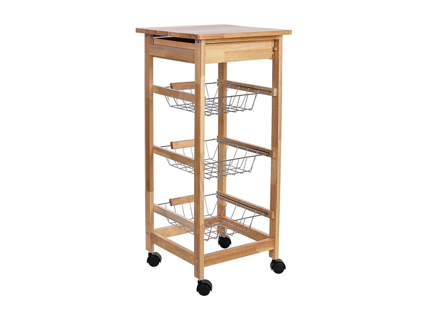 Chariot de cuisine en bois 37x37x81,5h cm