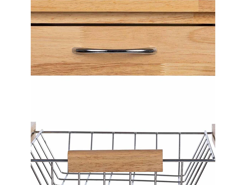 Carrello cucina in legno 37x37x81,5h cm marrone