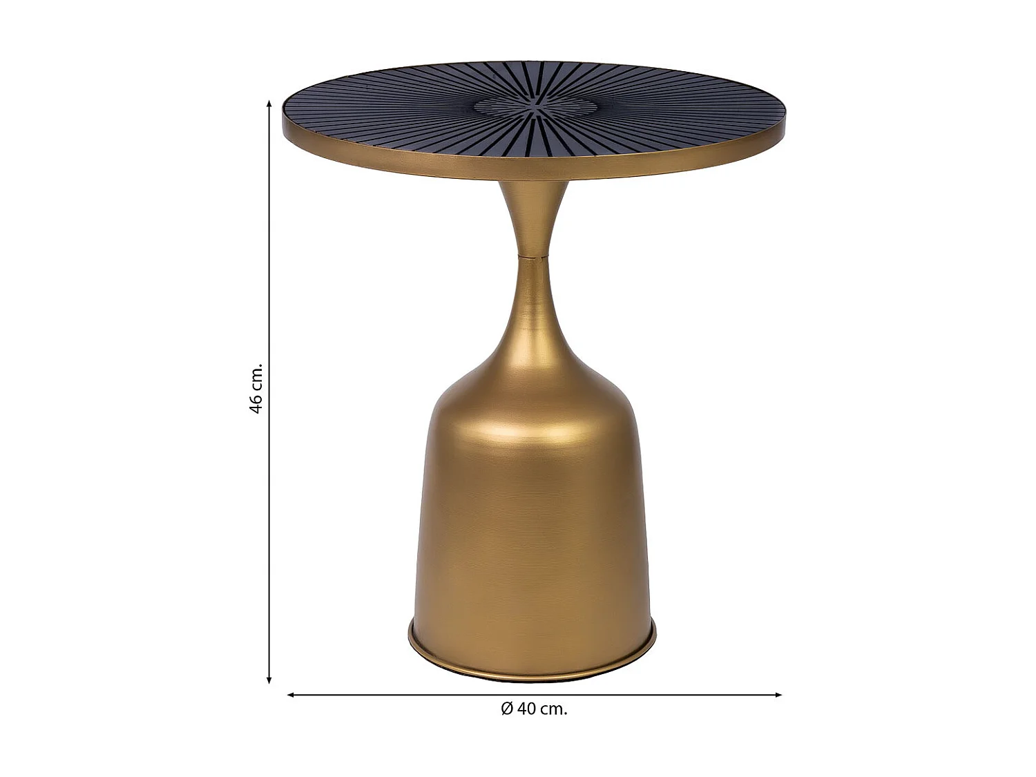 Mesa de apoio em metal 40x40x46h cm