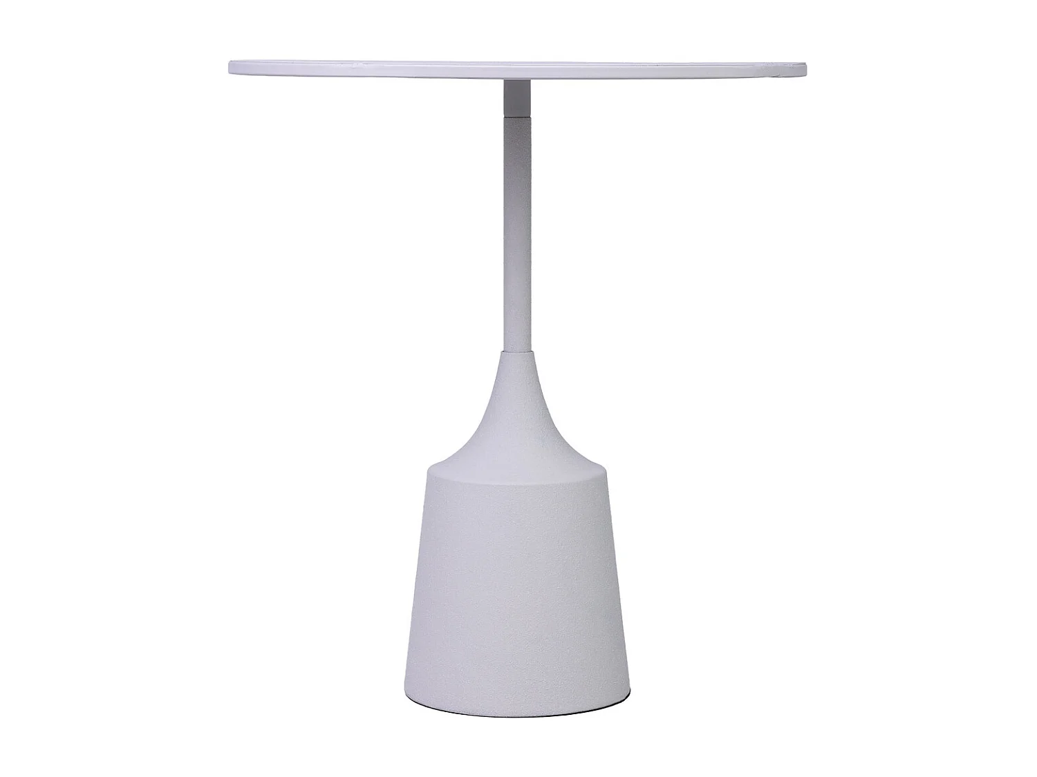Mesa de apoio em metal branco 40x40x44h cm