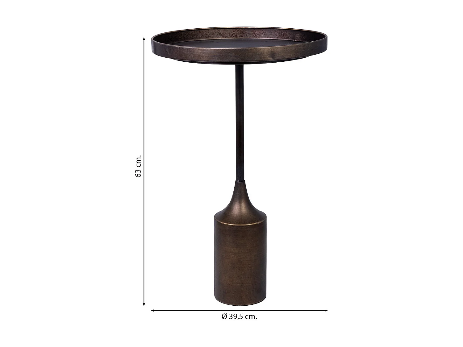 Mesa de apoio em metal 30x30x60,5h cm