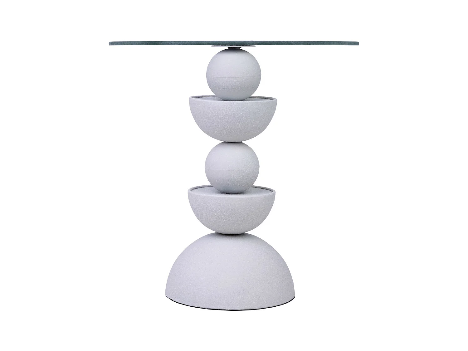 Mesa de apoio em vidro e metal 45x45x49h cm