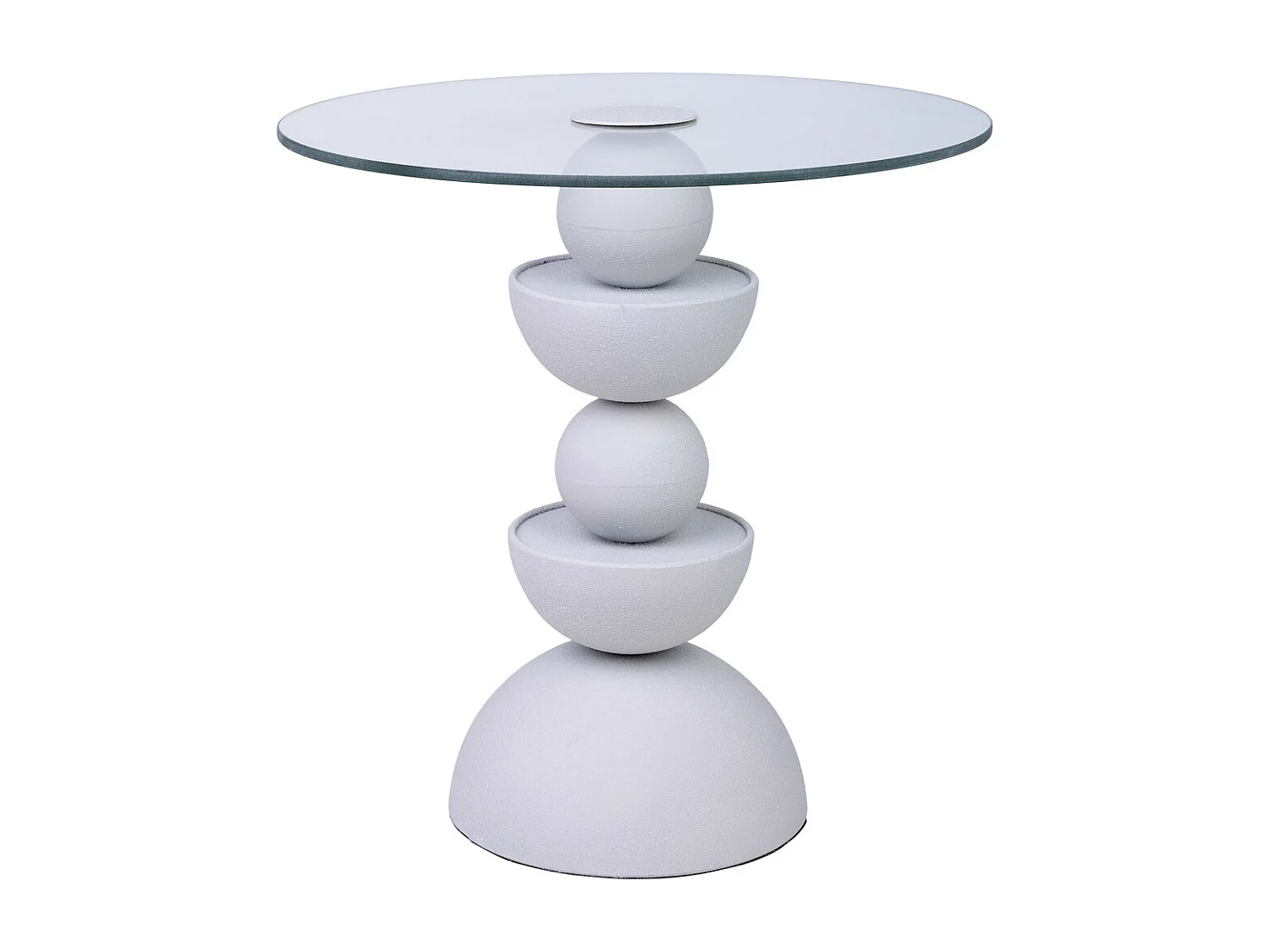 Mesa de apoio em vidro e metal 45x45x49h cm