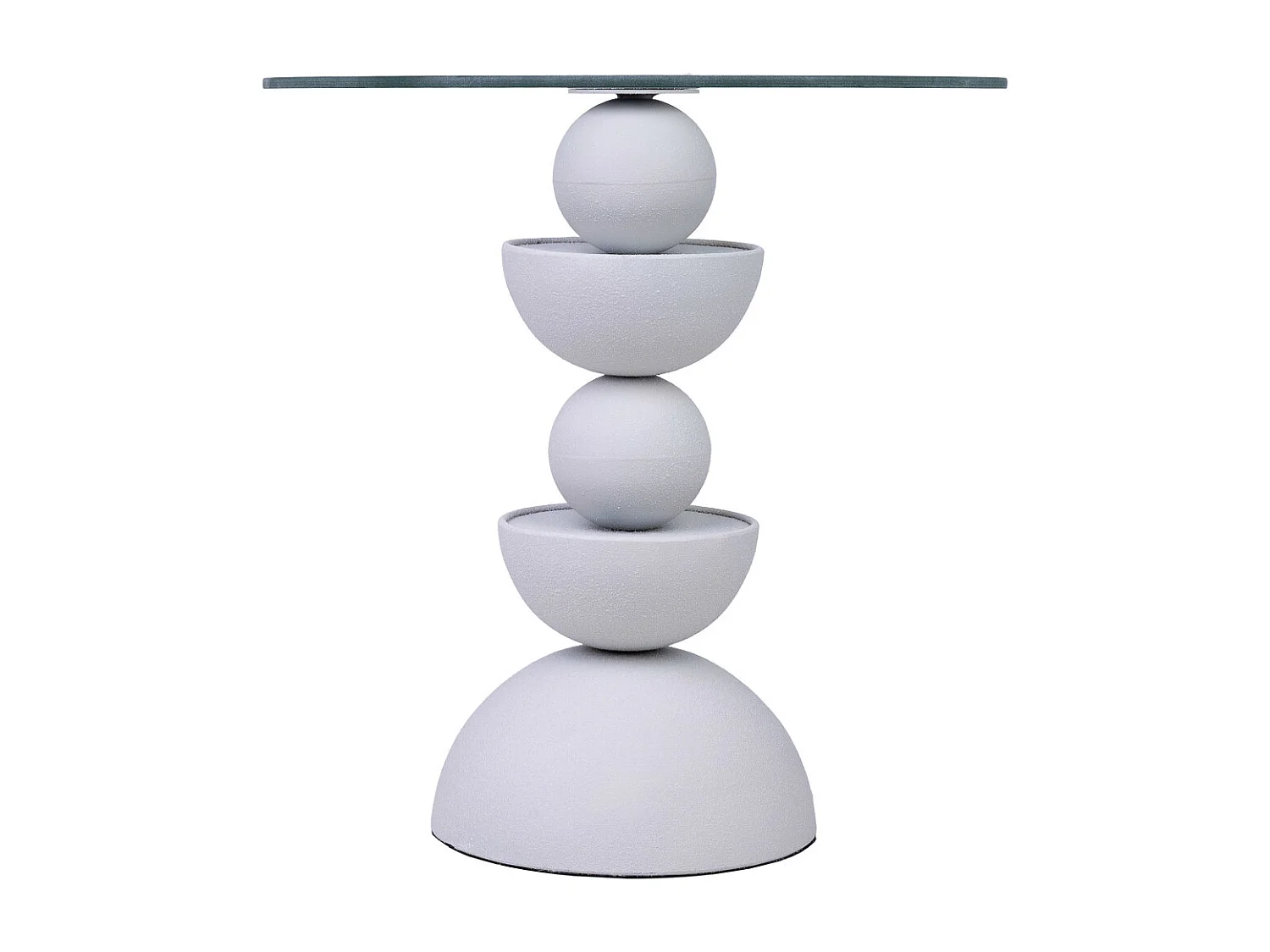 Mesa de apoio em vidro e metal 45x45x49h cm