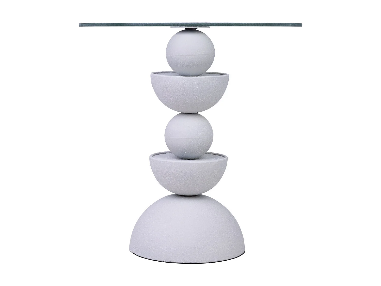 Beistelltisch aus Glas und Metall 45x45x49h cm