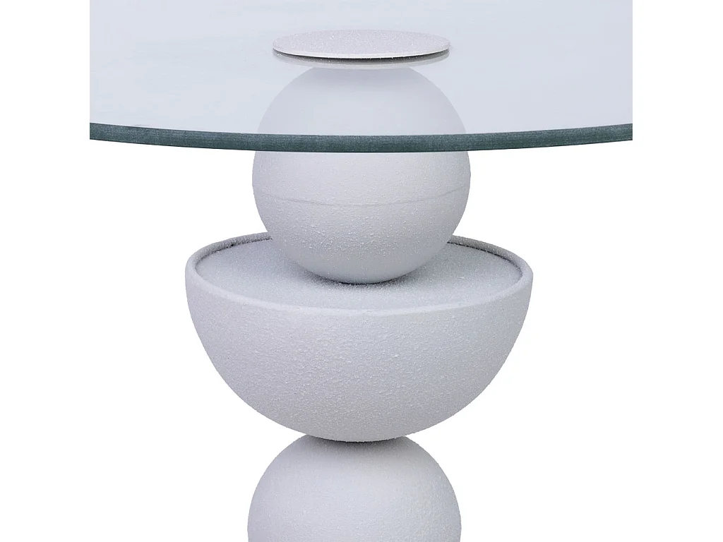 Beistelltisch aus Glas und Metall 45x45x49h cm