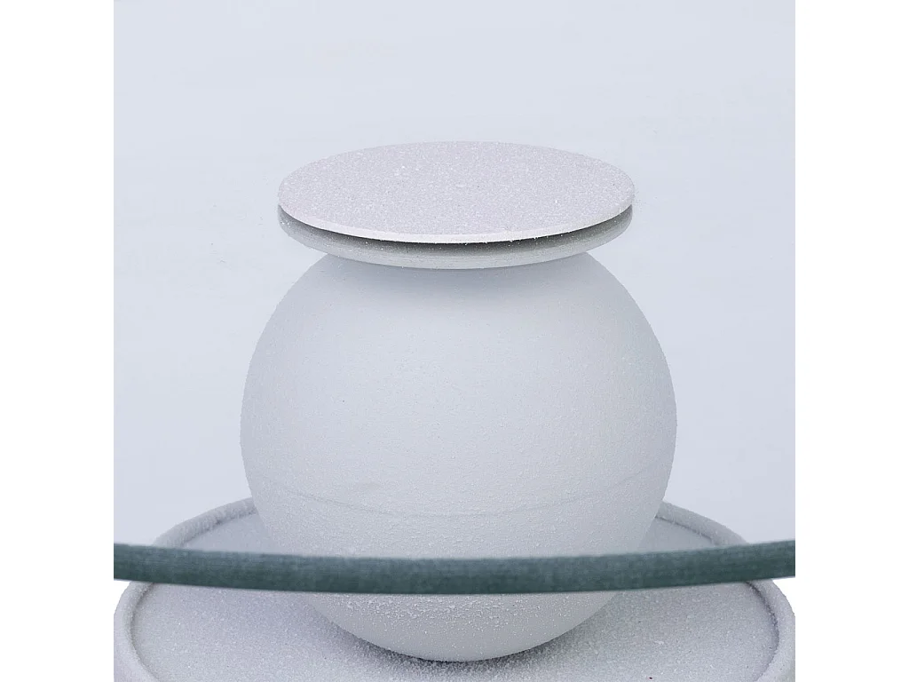 Beistelltisch aus Glas und Metall 45x45x49h cm