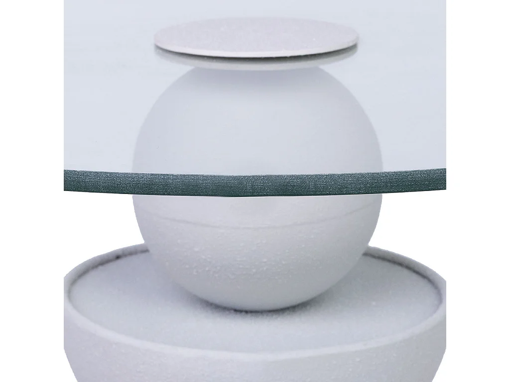 Beistelltisch aus Glas und Metall 45x45x49h cm