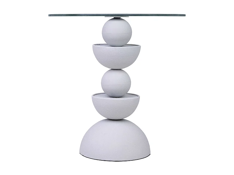 Mesa de apoio em vidro e metal 45x45x49h cm