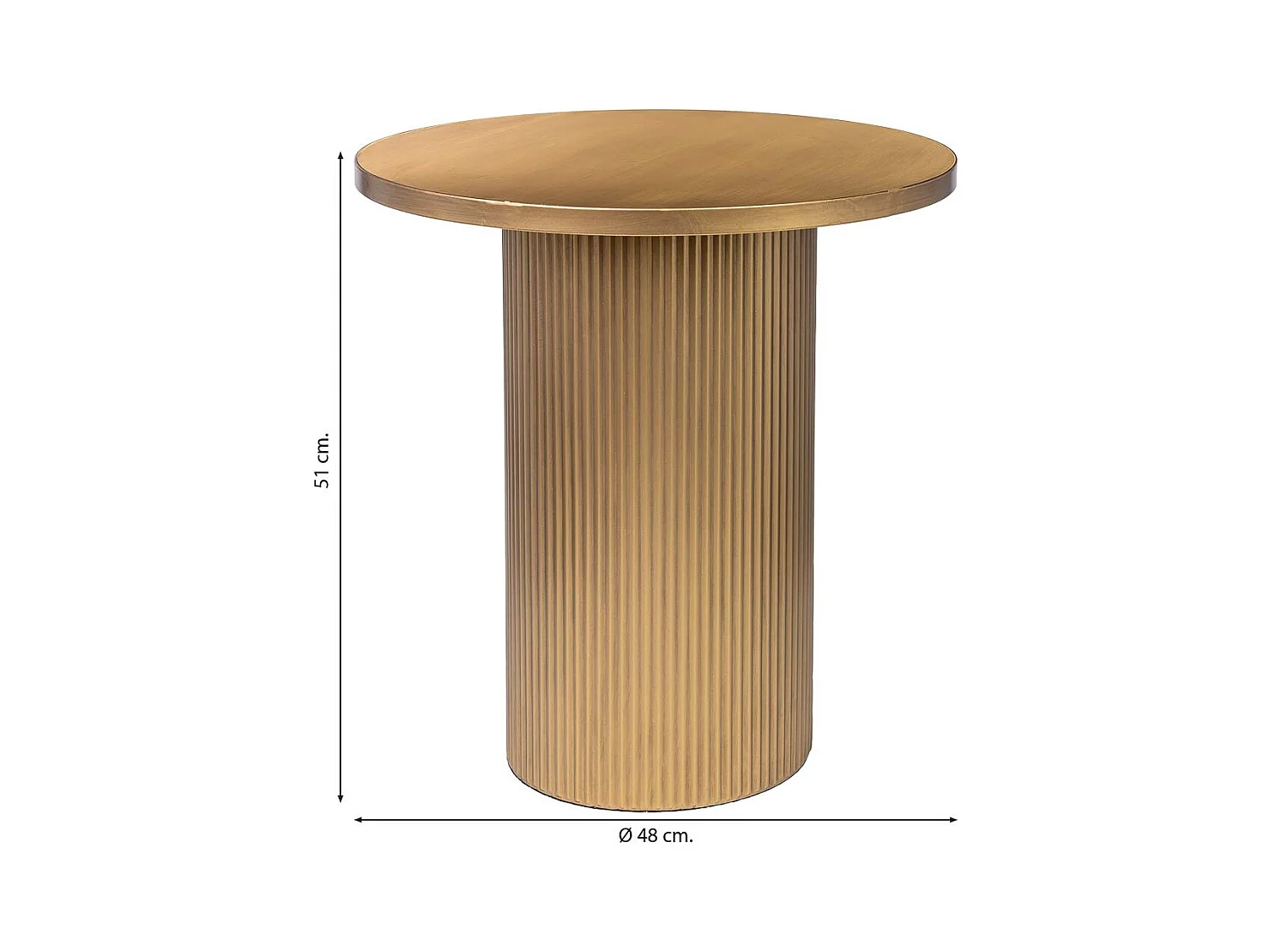 Mesa de apoio em metal 48x48x51h cm