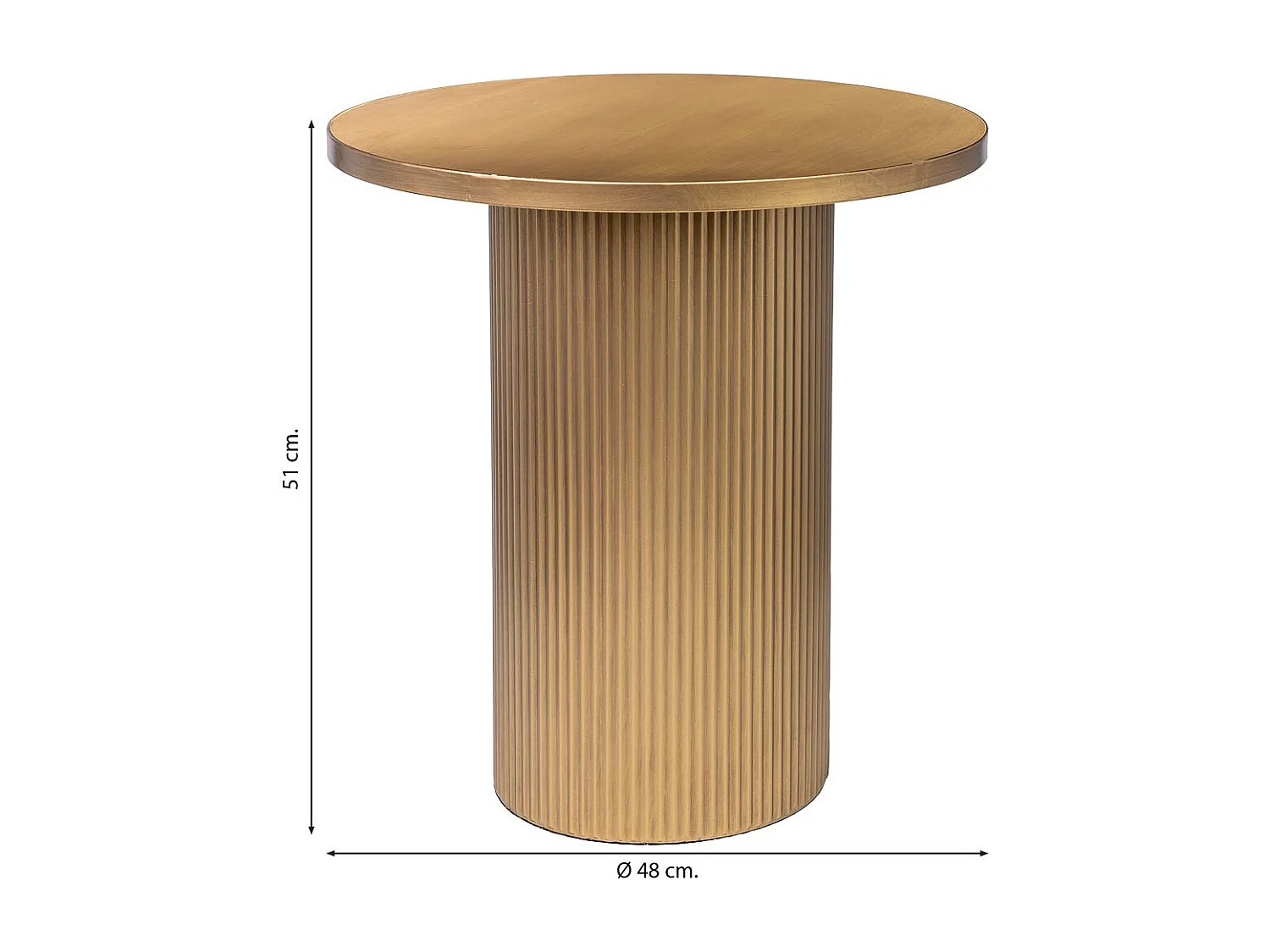 Tavolino in metallo 48x48x51h cm Oro