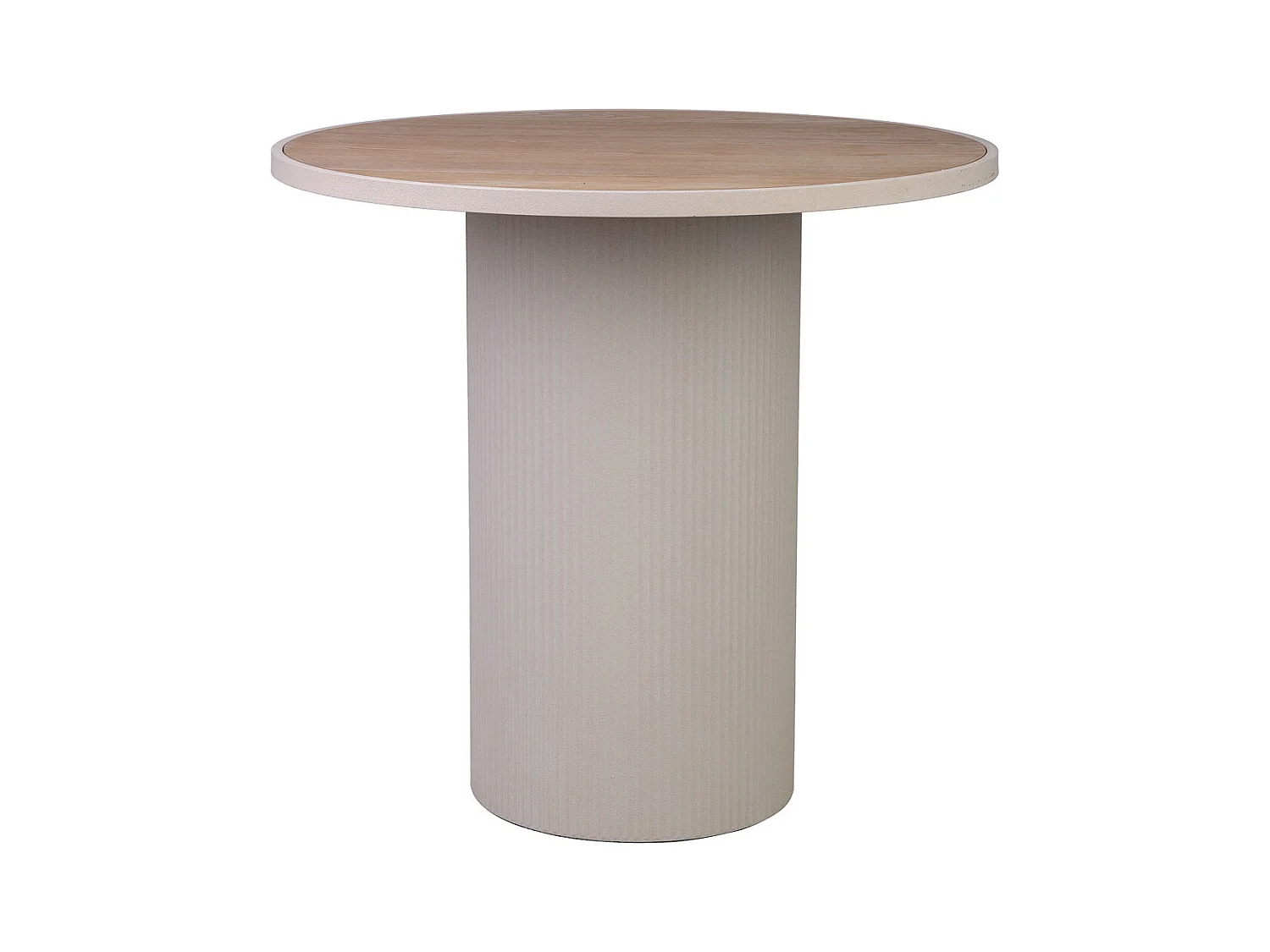 Mesa de apoio em metal e madeira 65x65x60,5h cm