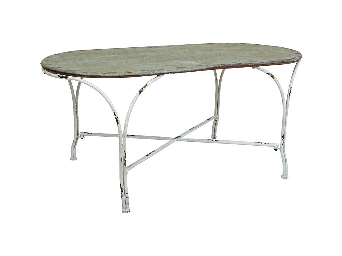 Mesa de centro em metal 120,5x65x52h cm