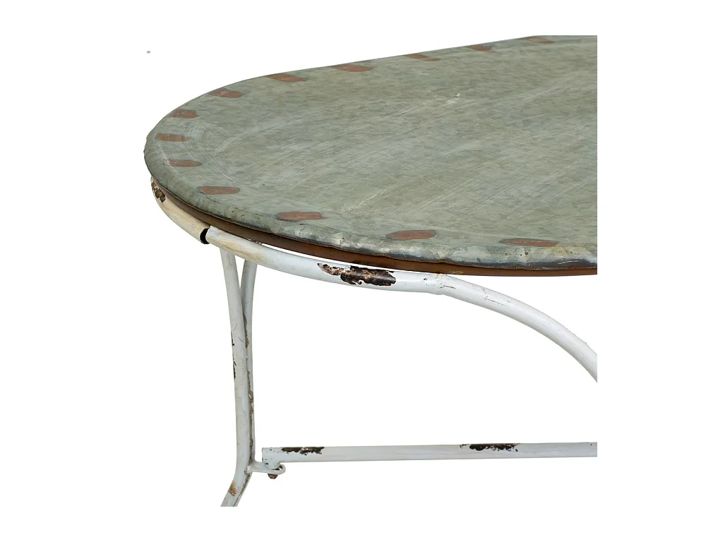 Mesa de centro em metal 120,5x65x52h cm