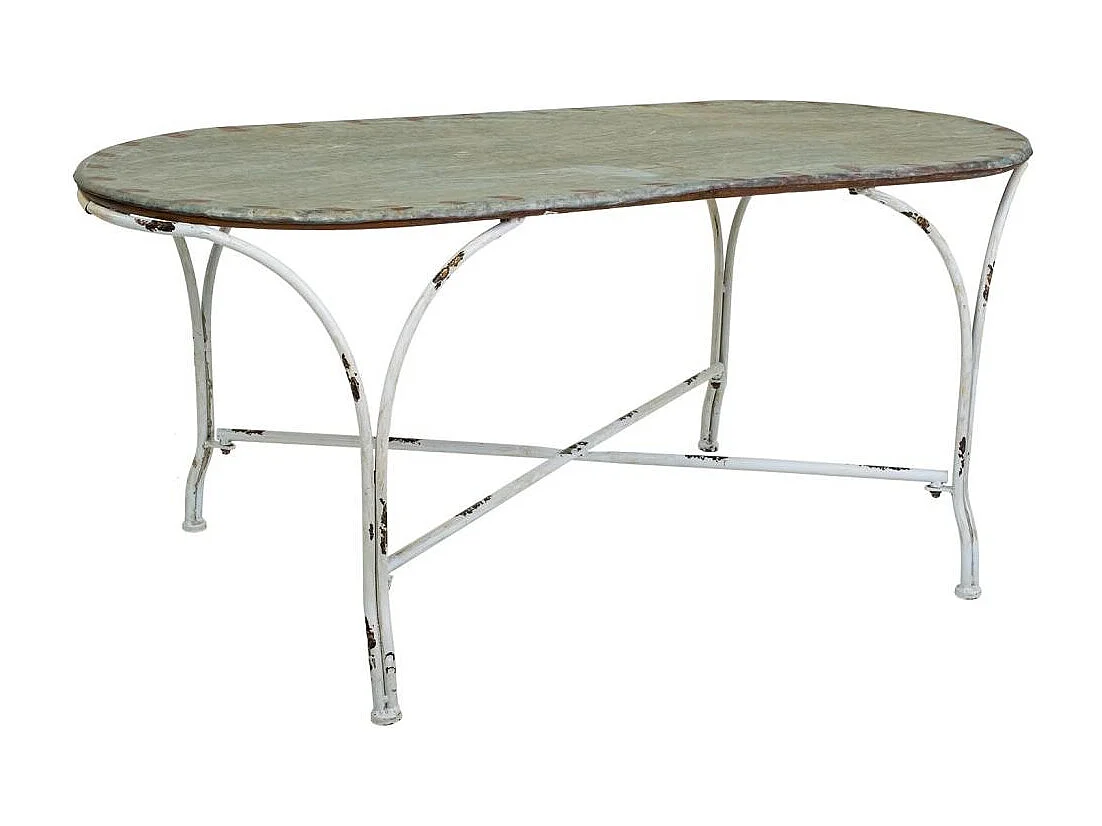 Mesa de centro em metal 120,5x65x52h cm