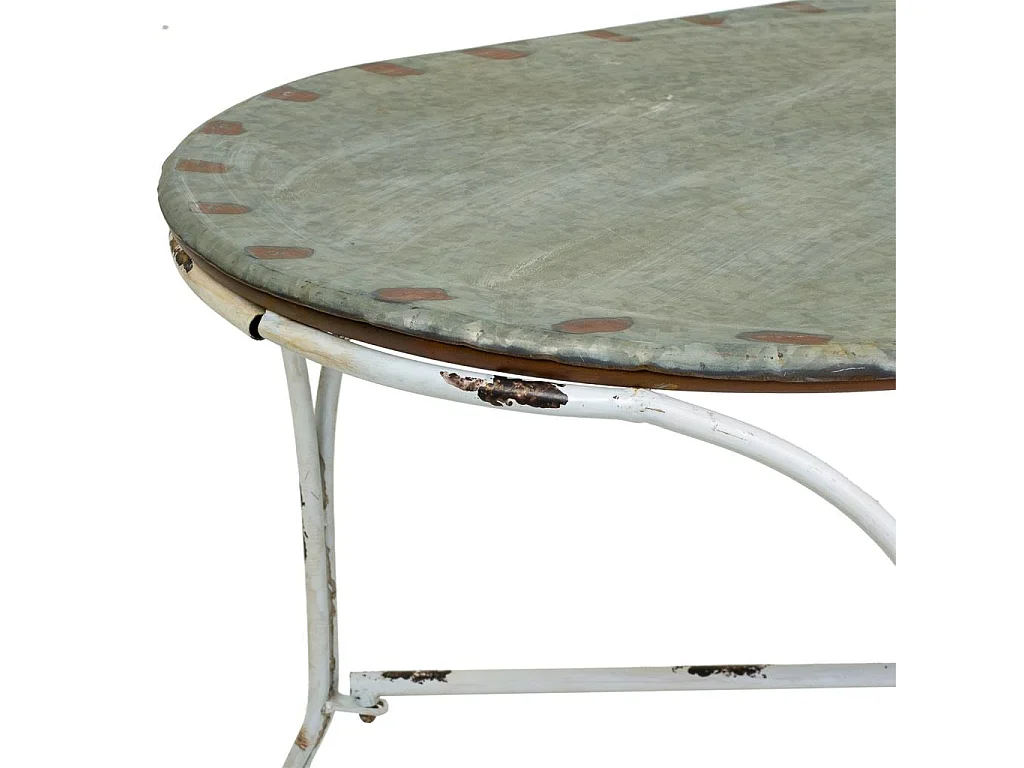 Mesa de centro em metal 120,5x65x52h cm