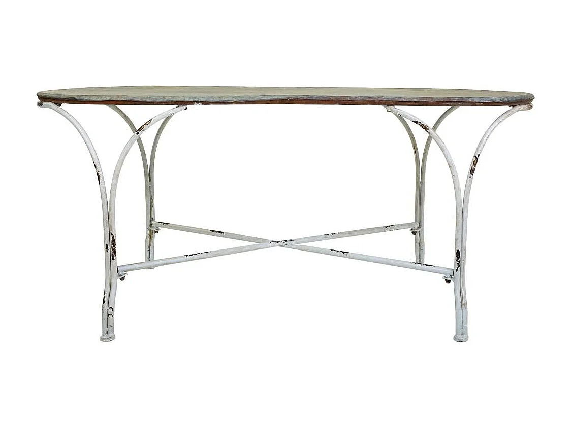 Tavolino in metallo 120,5x65x52h cm grigio