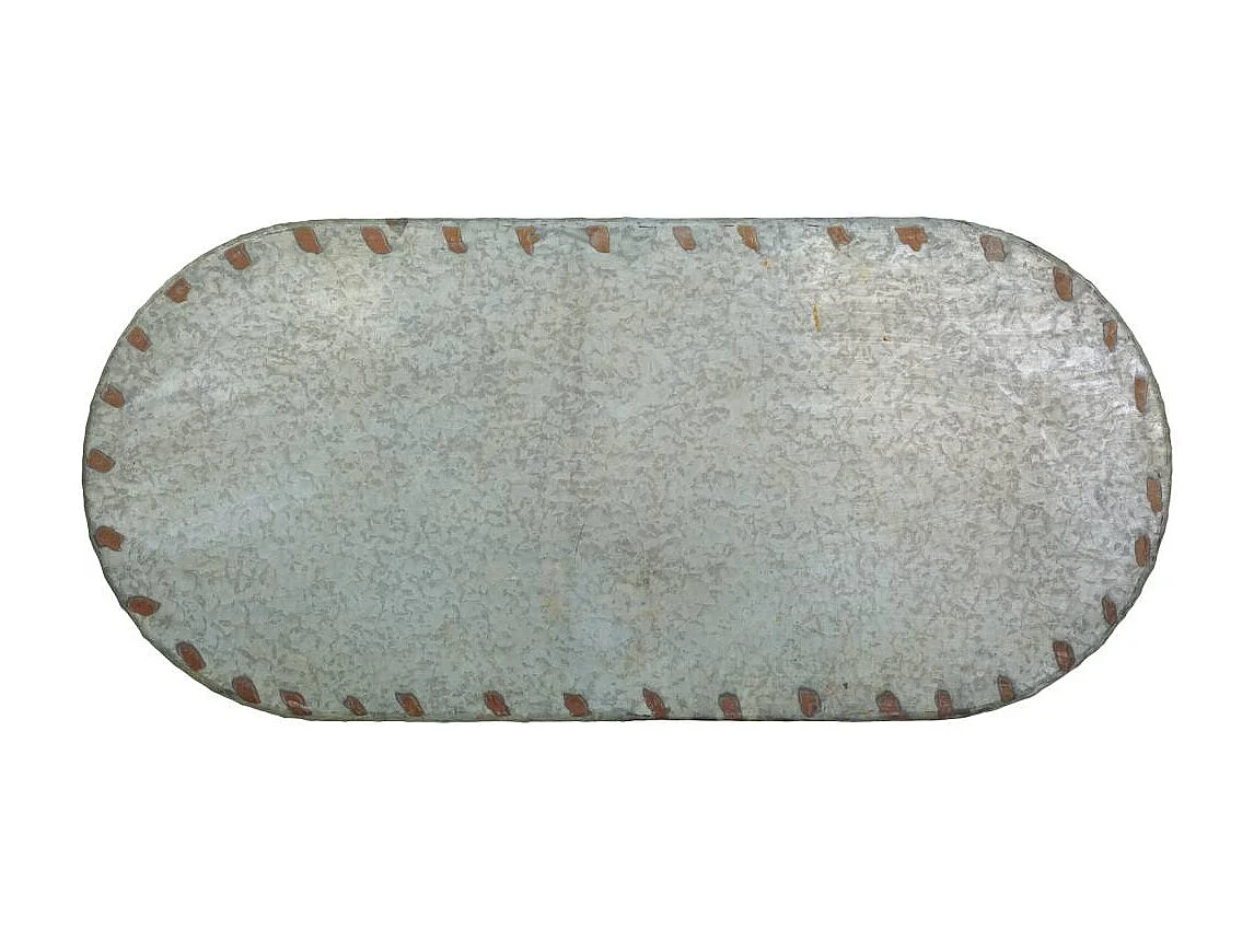 Tavolino in metallo 120,5x65x52h cm grigio