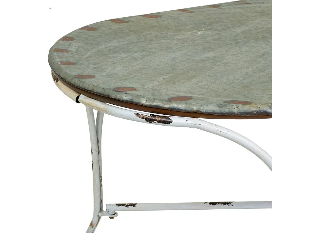 Tavolino in metallo 120,5x65x52h cm grigio