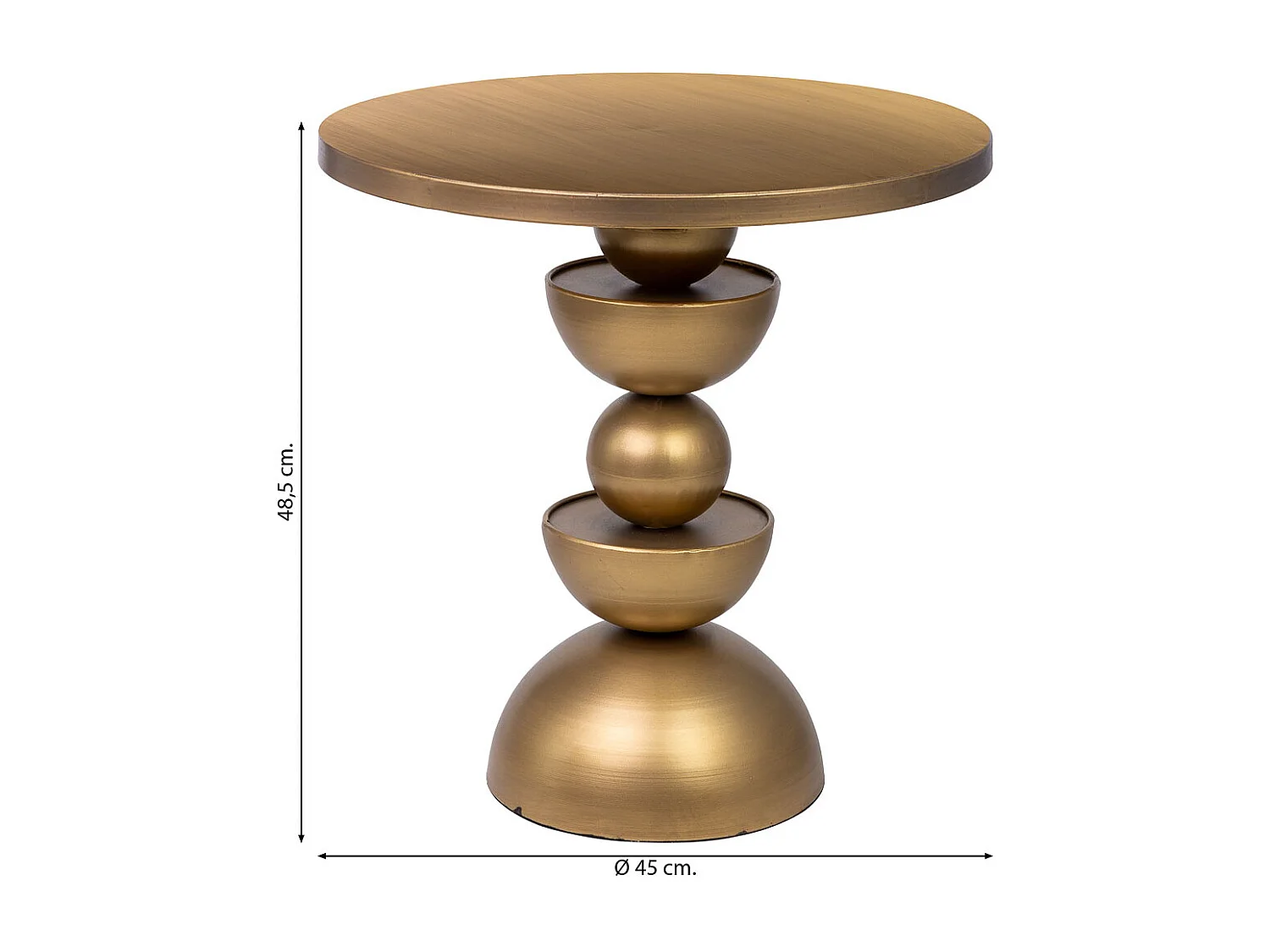 Mesa de apoio em metal 45x45x48,5h cm