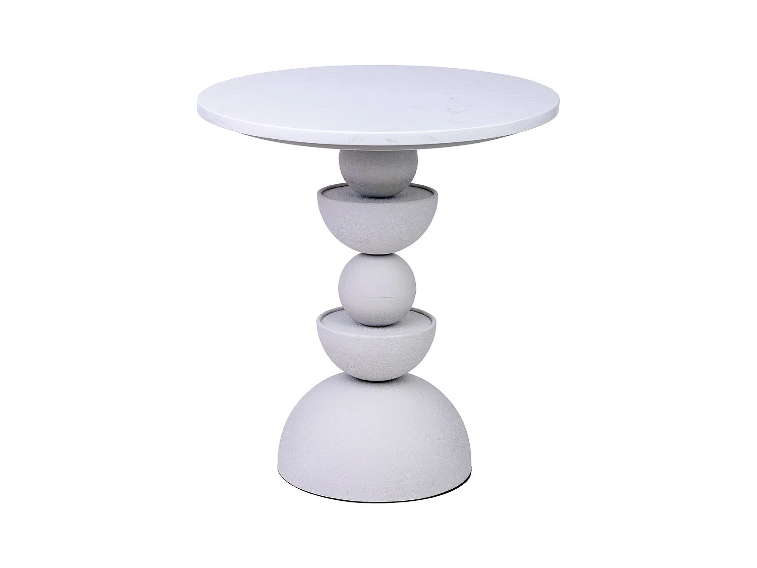 Mesa de apoio em metal e madeira branca 40,5x40,5x45h cm