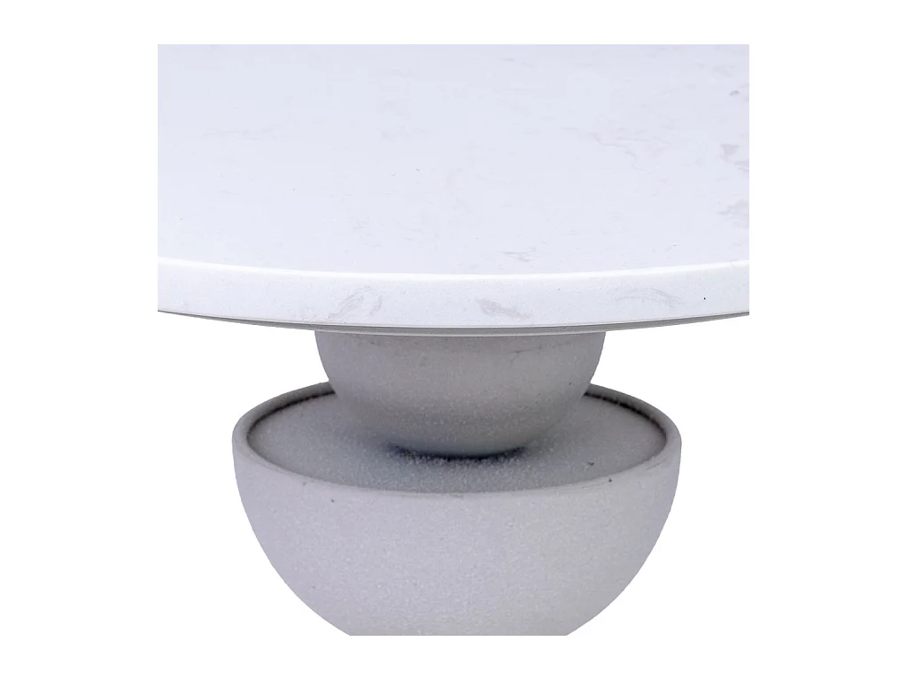 Mesa de apoio em metal e madeira branca 40,5x40,5x45h cm