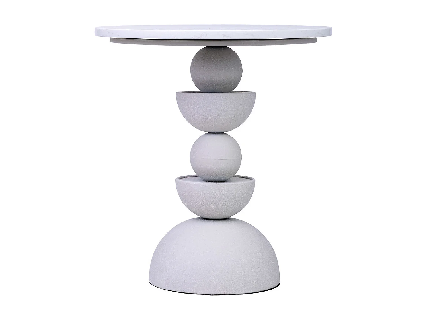 Mesa de apoio em metal e madeira branca 40,5x40,5x45h cm