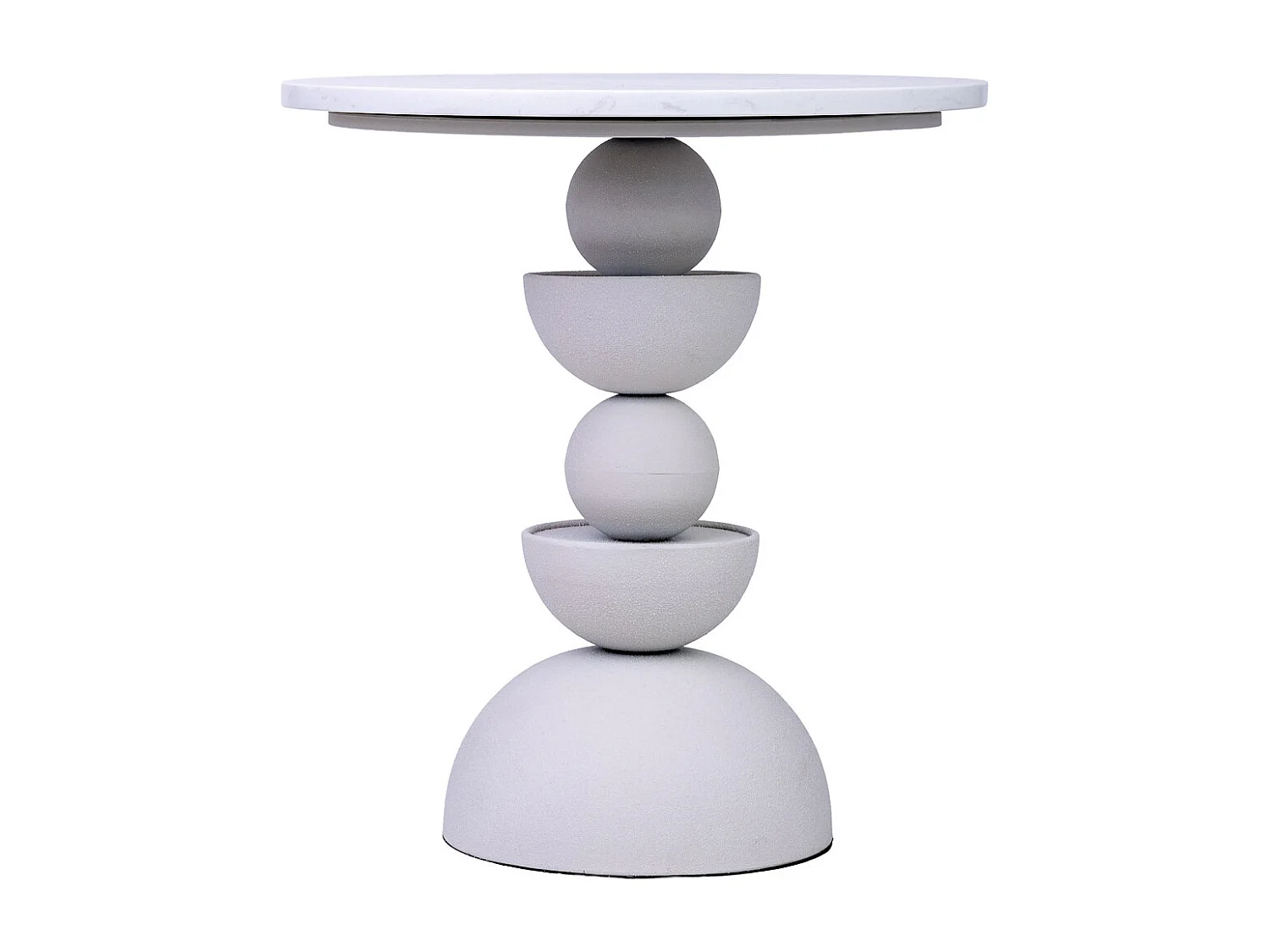 Beistelltisch aus weißem Metall und Holz 40,5x40,5x45h cm