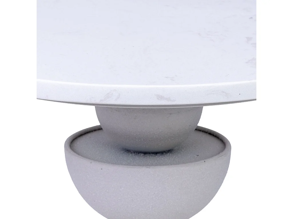 Beistelltisch aus weißem Metall und Holz 40,5x40,5x45h cm