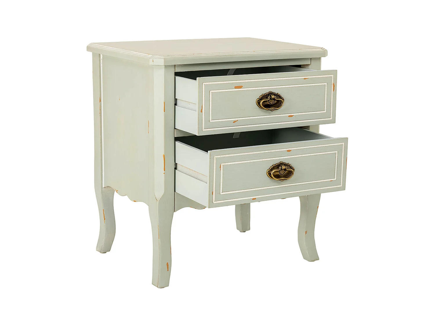 Secretária em madeira com duas gavetas 50x38x55h cm