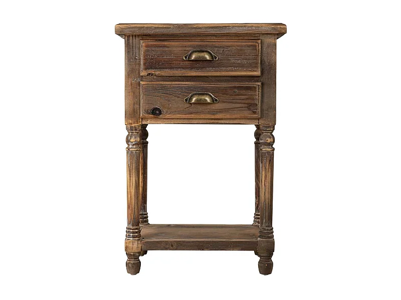 Mesita de madera con 2 cajones 48,5x38x72,5h cm