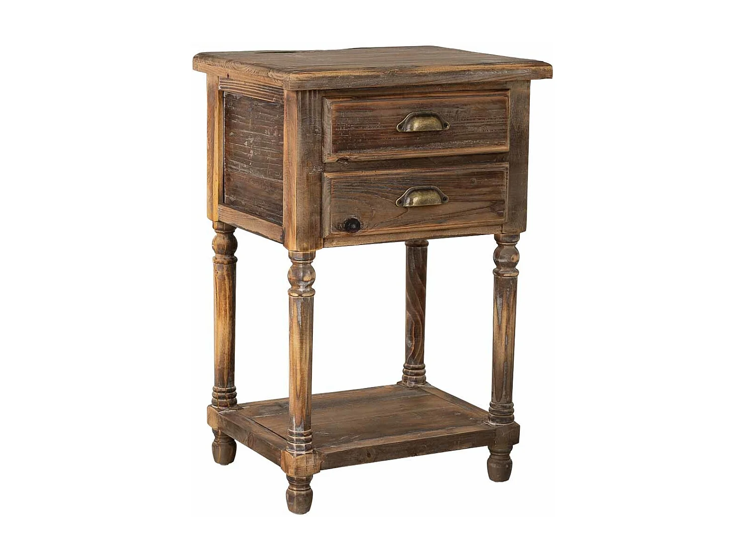 Mesita de madera con 2 cajones 48,5x38x72,5h cm