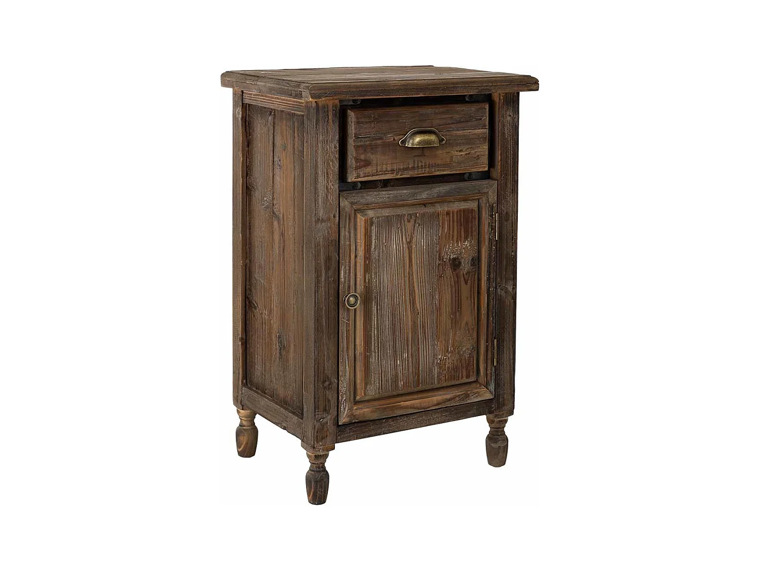 Secretária em madeira com 1 porta e 1 gaveta 48x35x76h cm