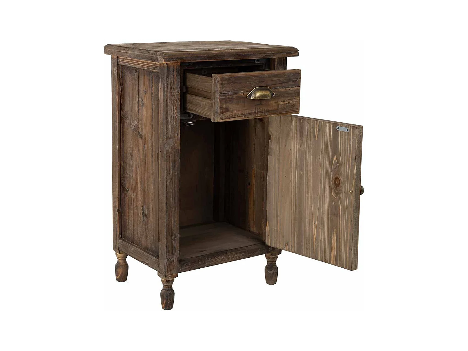 Secretária em madeira com 1 porta e 1 gaveta 48x35x76h cm