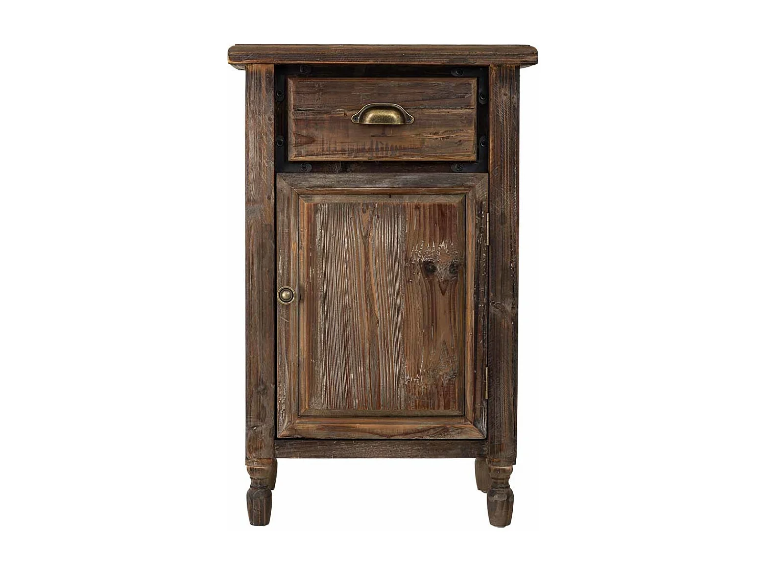 Table en bois avec 1 porte et 1 tiroir 48x35x76h cm