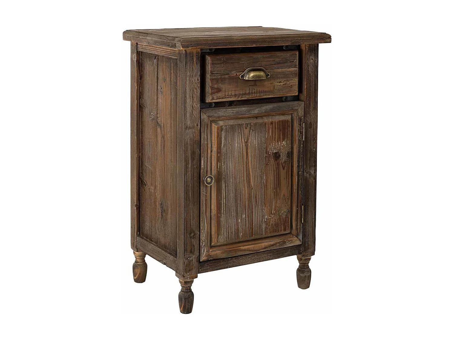 Table en bois avec 1 porte et 1 tiroir 48x35x76h cm