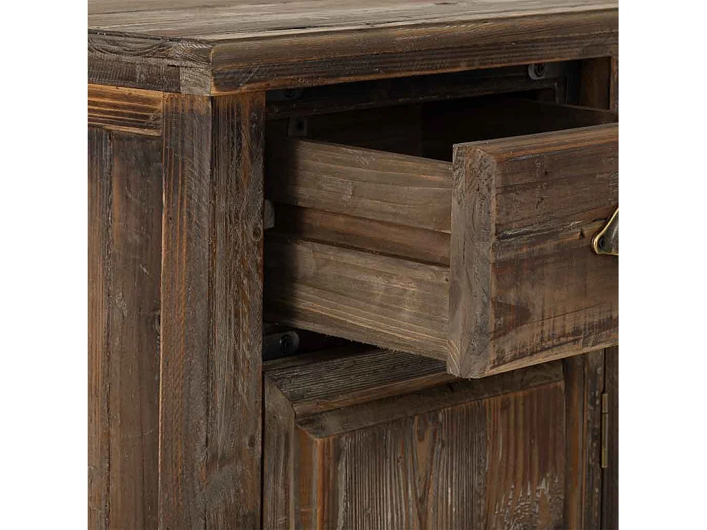 Table en bois avec 1 porte et 1 tiroir 48x35x76h cm